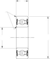 Экскиз подшипника Nice Ball Bearings (RBC Bearings) 3020DCTNTG18